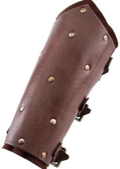 Armschützer aus Leder mit Nieten und Wildleder, Paar, versch. Farben