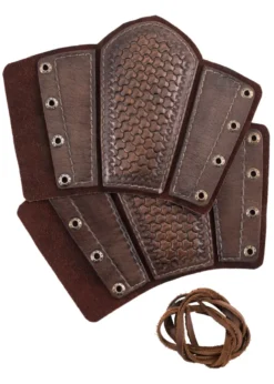 Armschützer aus Leder mit Prägung und Wildleder, Paar, versch. Farben