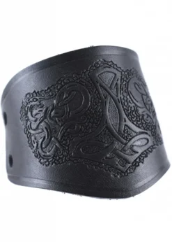 Armschützer aus Leder, mit Thorshammer, kurz