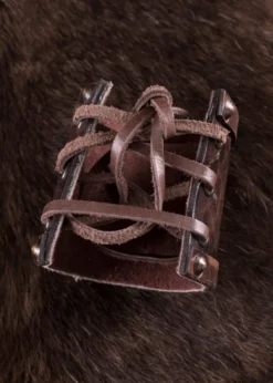 Armschützer aus Leder mit Zweiköpfigen Drachen
