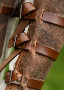 Armschützer Sindri aus Fettleder, braun, Paar