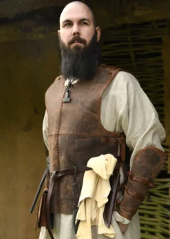 Armschützer Sindri aus Fettleder, braun, Paar