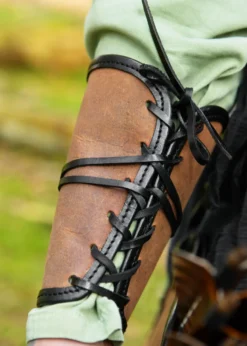Armschutz aus Leder, Paar, braun