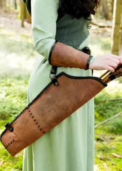 Armschutz aus Leder, Paar, braun