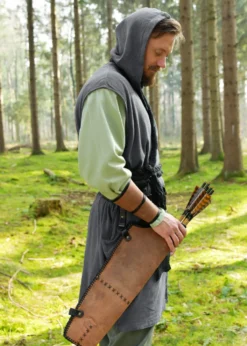 Armschutz aus Leder, Paar, braun