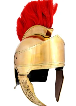 Attischer Helm mit Haarbusch, Messing