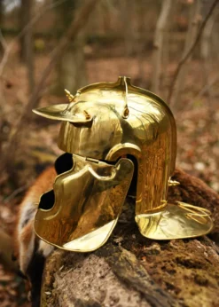 Auxiliar Infanterie-Helm, nach Niederbieber-Fund, aus Messing