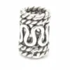 Bartperle mit Schlangenmuster aus Silber