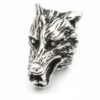 Bartperle mit Wolfskopf aus Silber