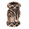 Bartperle und Lockenperle mit Spiralen & Rauten aus Bronze