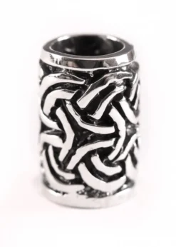 Bartperle und Lockenperle mit keltischen Knoten aus Silber