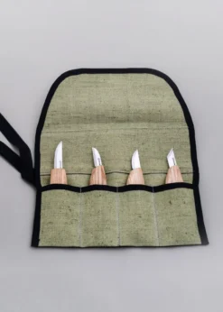 Basic Set mit 4 Messern (4 Messer in der Rolle), BeaverCraft