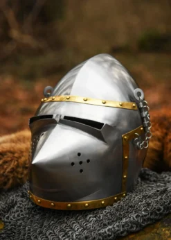 Beckenhaube, Hundsgugel, ca. 1390, 1,6 mm Stahl