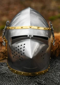 Beckenhaube, Hundsgugel, ca. 1390, 1,6 mm Stahl