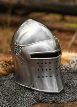 Beckenhaube mit Visier, 1,6 mm Stahl
