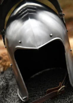 Beckenhaube mit Visier, 1,6 mm Stahl