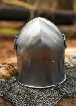 Beckenhaube mit Visier, 1,6 mm Stahl