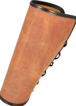 Beinschutz aus Leder, Paar, braun