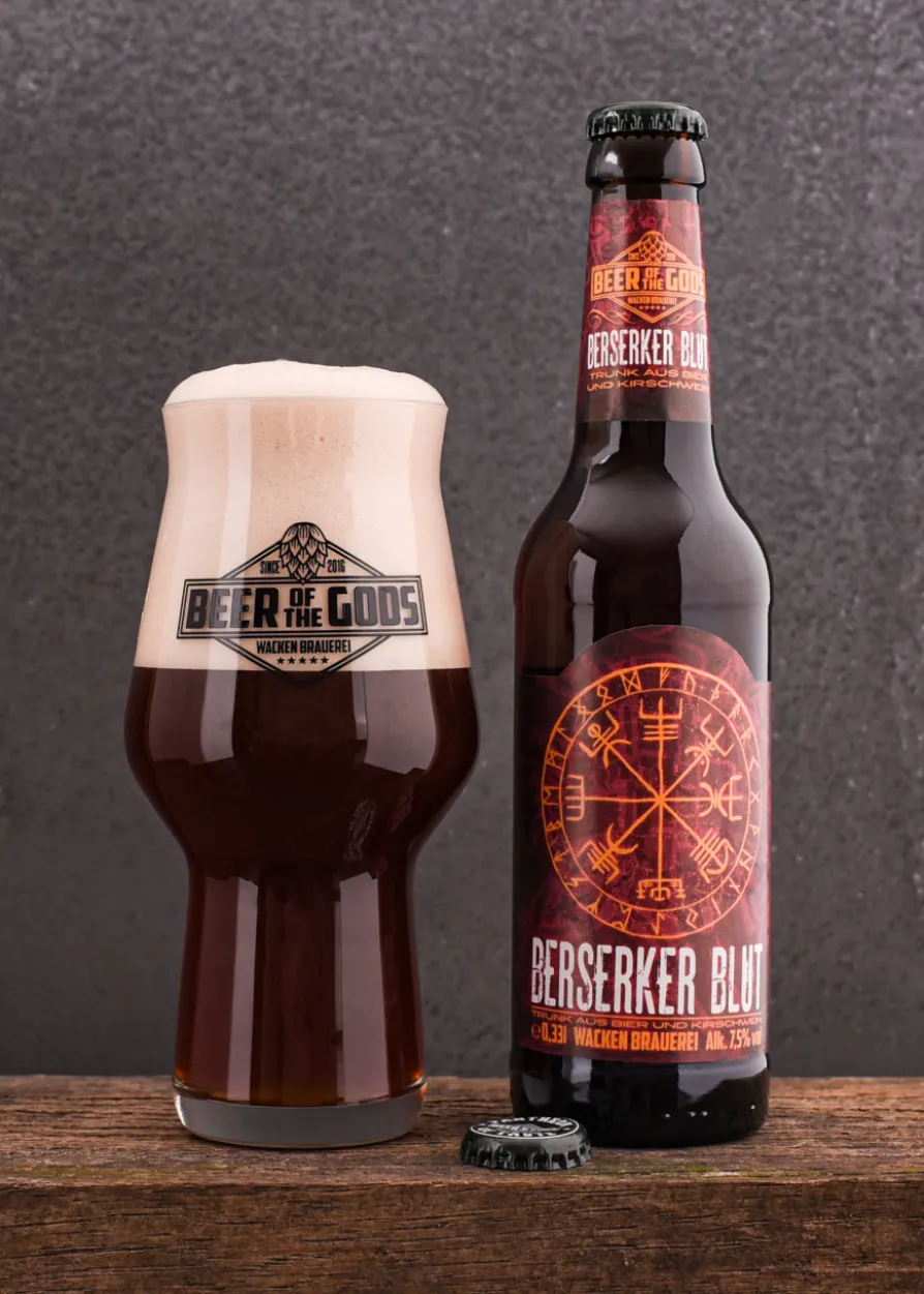 Berserker Blut - Trunk aus Bier und Kirschwein, 0,33l Flasche - Wacken Brauerei