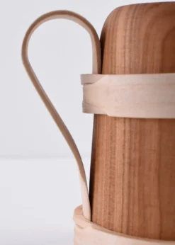 Bierkrug aus Holz, ca. 0,5 Liter