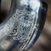 Bierkrug aus Horn - Drache