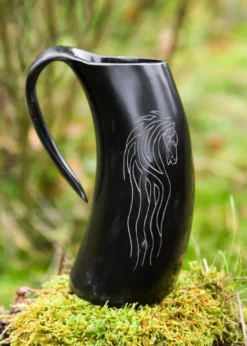 Bierkrug aus Horn - Horse Lords