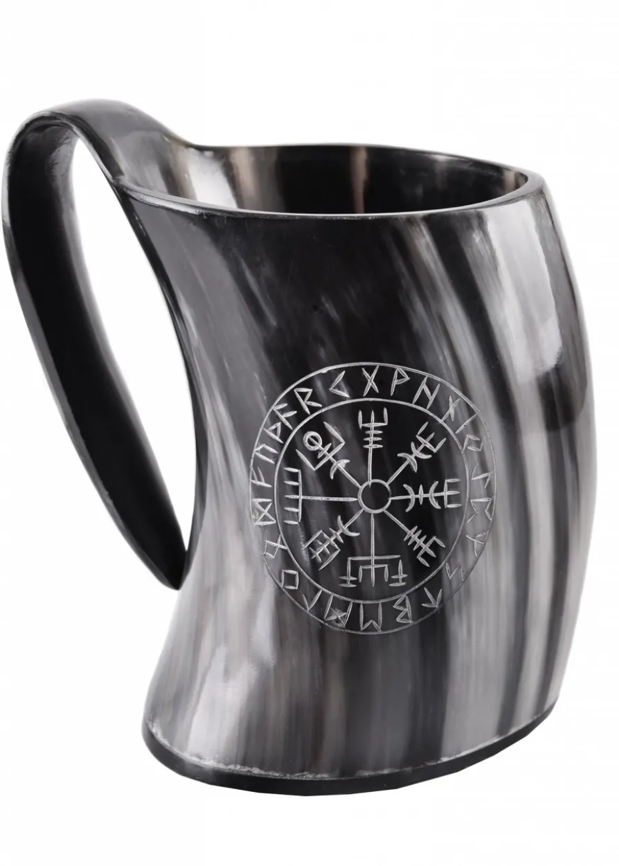 Bierkrug aus Horn - Vegvísir