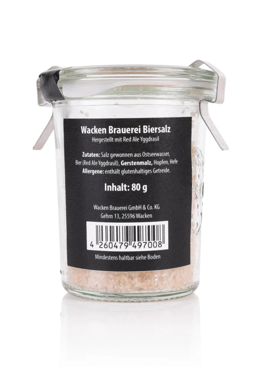Biersalz - Ostseesalz mit Yggdrasil, 80 g im Weckglas - Wacken Brauerei