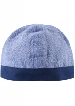 Birka Kappe mit Fischgrätmuster, blau