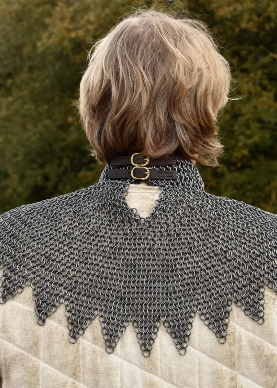 Bischofskragen, Kettenkragen mit Lederriemen und Schnallen