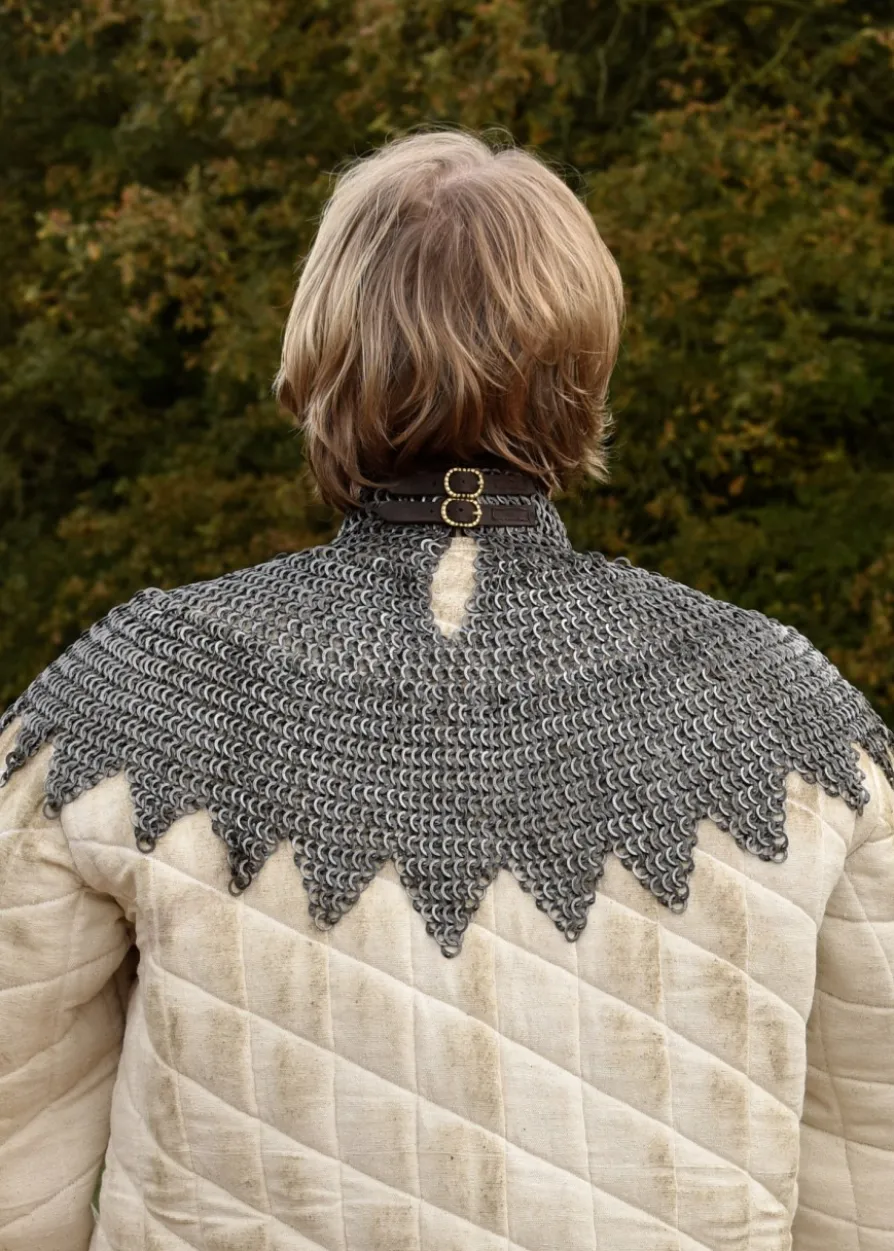 Bischofskragen, Kettenkragen mit Lederriemen und Schnallen
