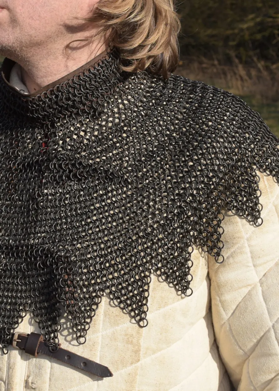 Bischofskragen, Kettenkragen mit Lederriemen und Schnallen