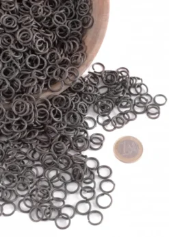 BMSB 1 kg Paket lose Kettenringe, unvernietet, ID8mm, brüniert