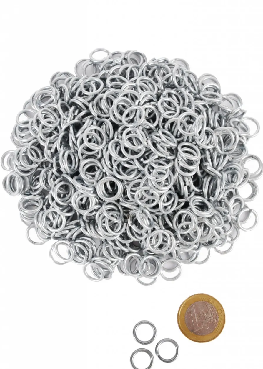 BMSZ 1kg Paket lose Kettenringe, unvernietet, ID8mm, verzinkt