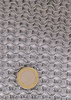 BMSZ Verzinkte Kettenbrünne mit Leder, unvernietet, ID 8mm