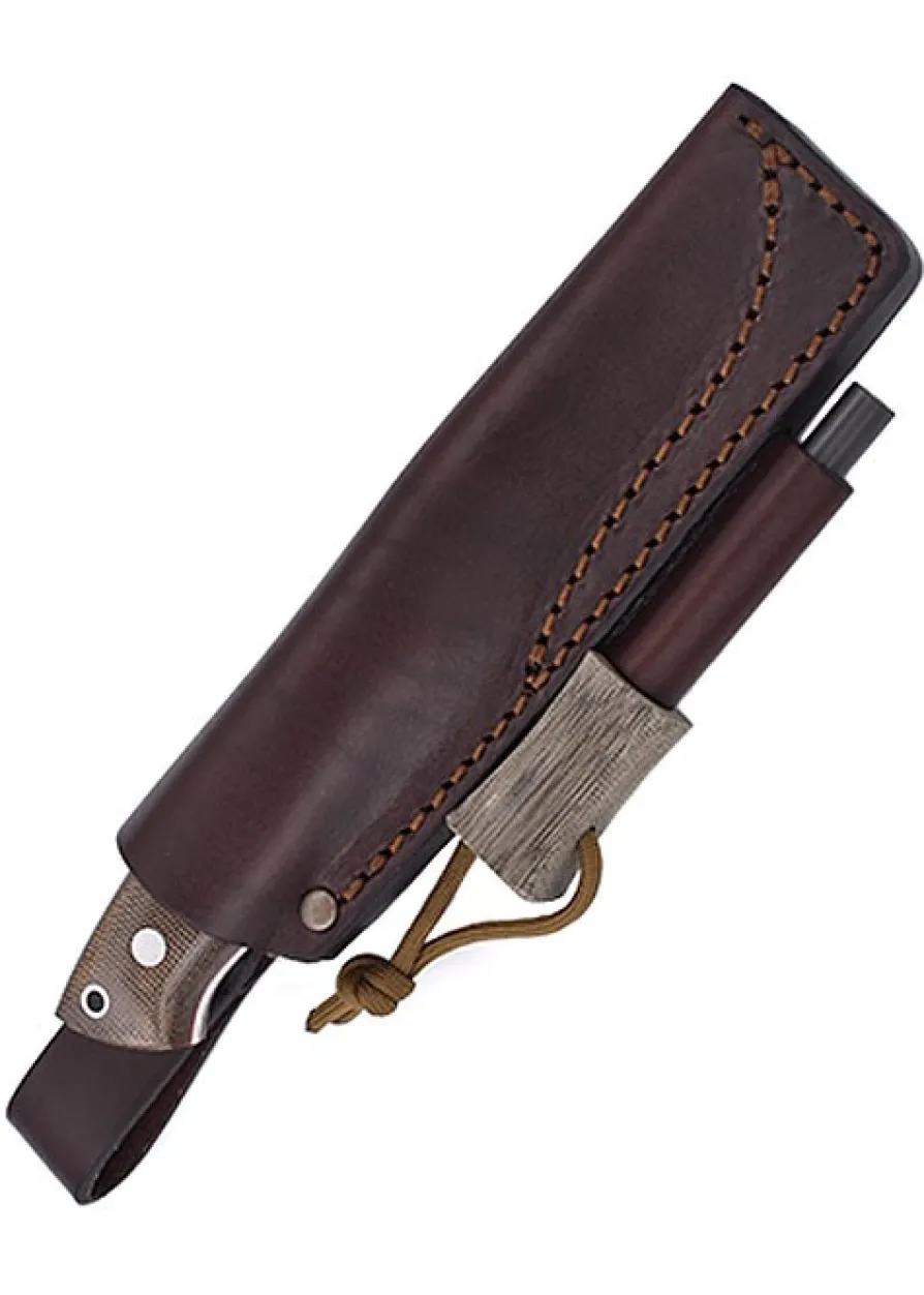 Brisa Trapper 95 - Grünes Micarta, Scandi, Feuerstahl