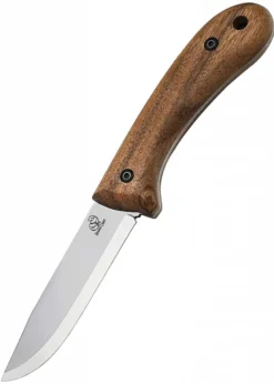Bushcraft Messer, Karbon-Stahl und Lederscheide, BeaverCraft