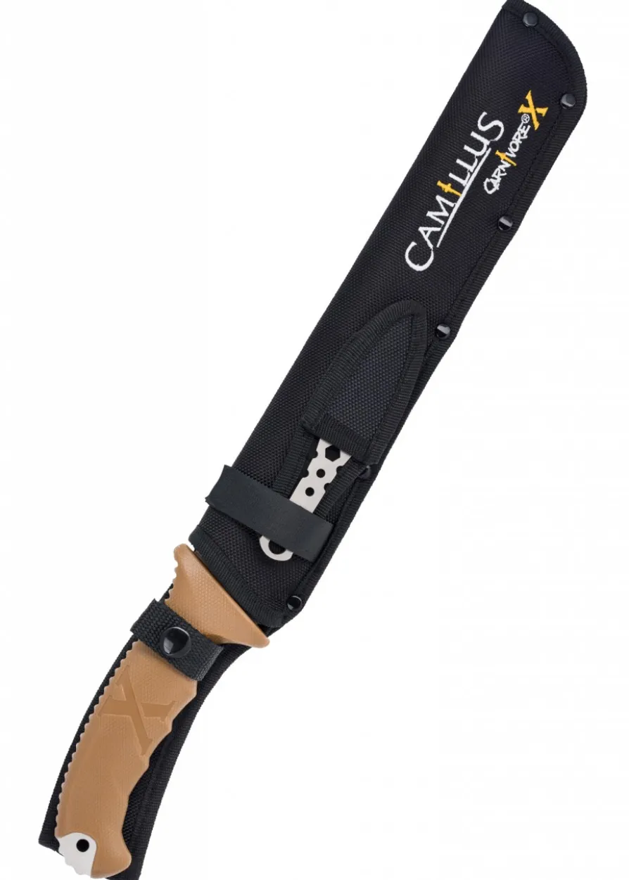 Camillus CARNIVORE X™ Machete mit Scheide, brauner Griff