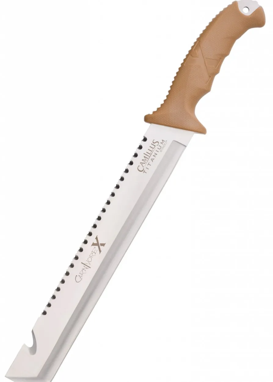Camillus CARNIVORE X™ Machete mit Scheide, brauner Griff