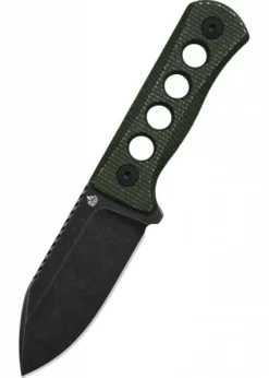 Canary, schwarze stonewashed Klinge, grüner Micarta Griff
