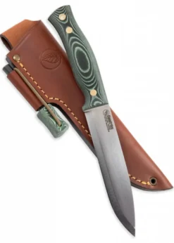 Casström, SWEDISH FOREST KNIFE NO. 14, GREEN MICARTA, FEUERSTAHL
