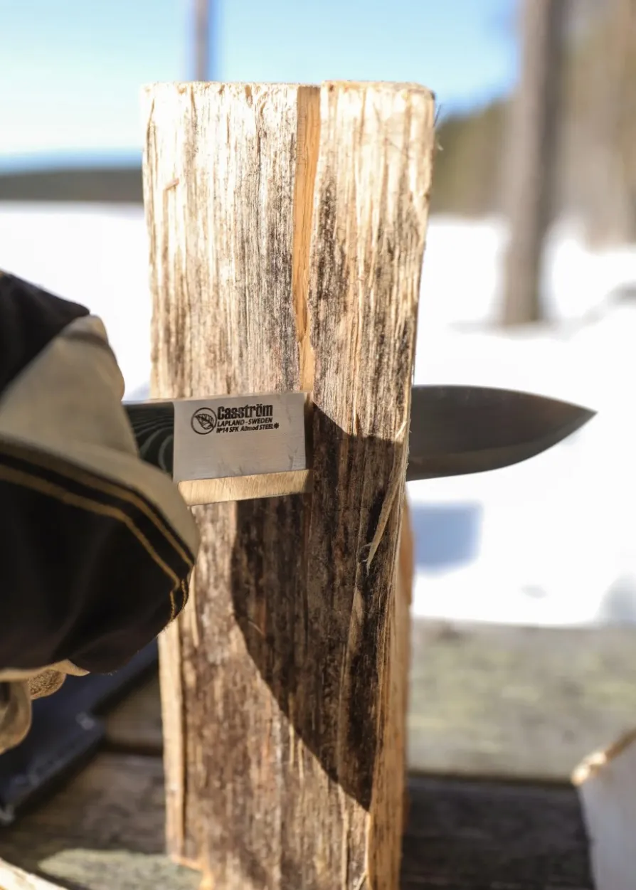 Casström, SWEDISH FOREST KNIFE NO. 14, GREEN MICARTA, FEUERSTAHL
