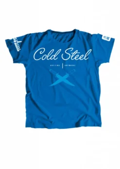Cold Steel Cross Guard Girlie-Shirt, Blau