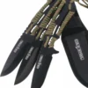 Cold Steel Wurfmesser mit Paracord-Griff, 3er Pack