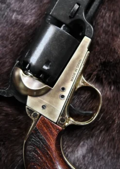 Colt Navy 1851, Perkussionsrevolver, Schwarz mit Messingrahmen, Replik