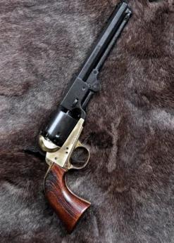 Colt Navy 1851, Perkussionsrevolver, Schwarz mit Messingrahmen, Replik
