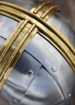 Coppergate Helm, mit unvernieteter Kettenbrünne, 1,6 mm Stahl
