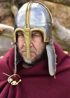 Coppergate Helm, mit unvernieteter Kettenbrünne, 1,6 mm Stahl