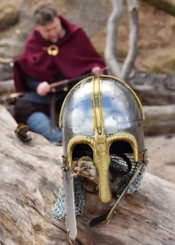 Coppergate Helm, mit unvernieteter Kettenbrünne, 1,6 mm Stahl