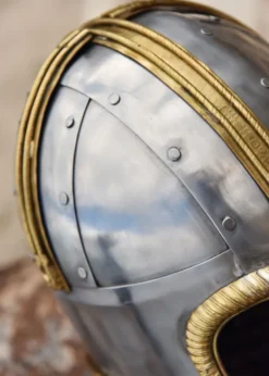 Coppergate Helm, mit vernieteter Kettenbrünne, 1,6 mm Stahl
